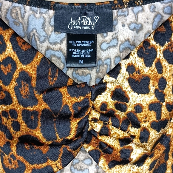 Just Polly Cheetah Cutout Crop - Picture 3 of 5